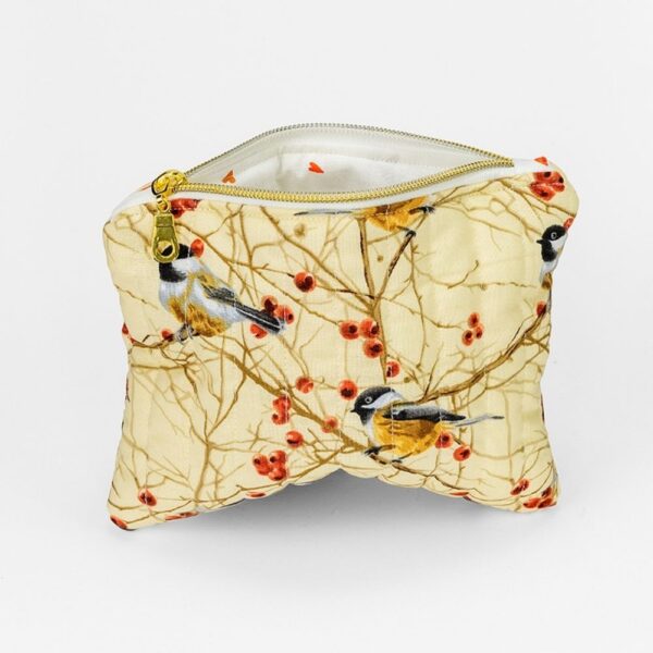 pochette artisanale tissu oiseaux
