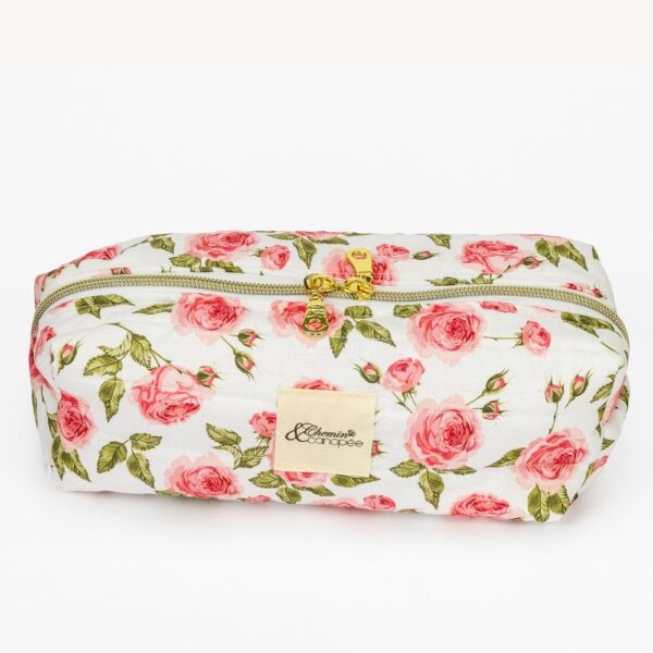 trousse artisanale tissu fleuri