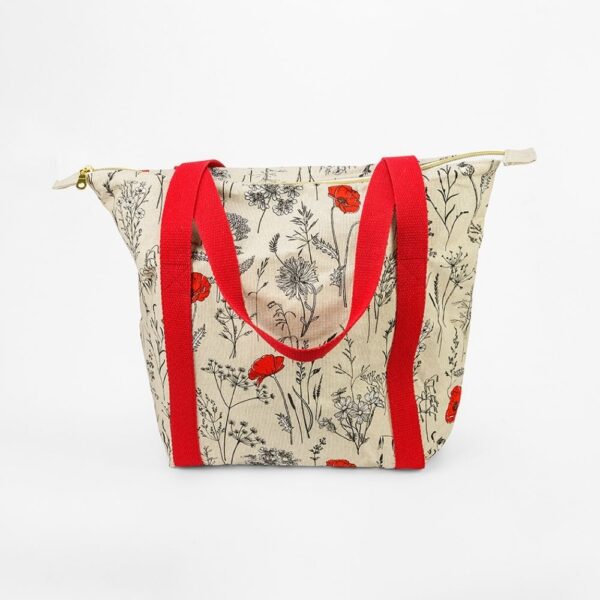 sac cabas motif coquelicot