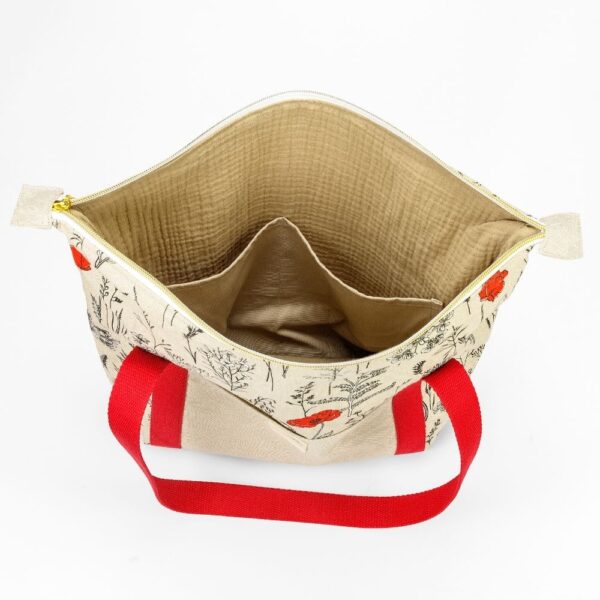 sac cabas motif coquelicot