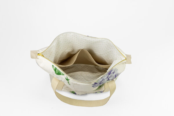 Sac cabas hortensia bleu shabby chic – Image 5