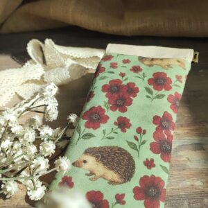 étui à lunettes hérissons