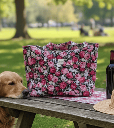 sac cabas roses de minuit