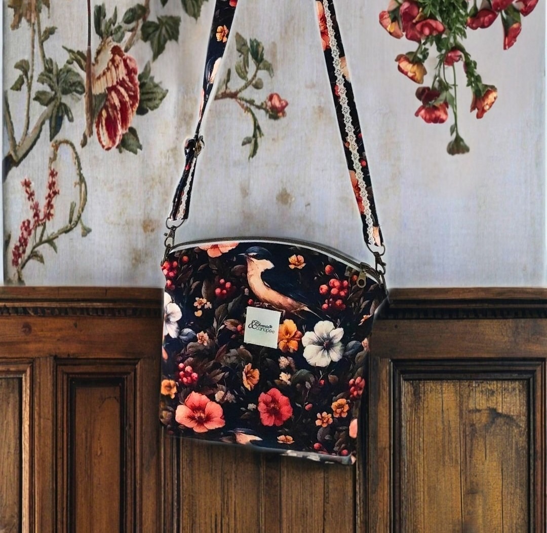 sac fleuri bandouliere