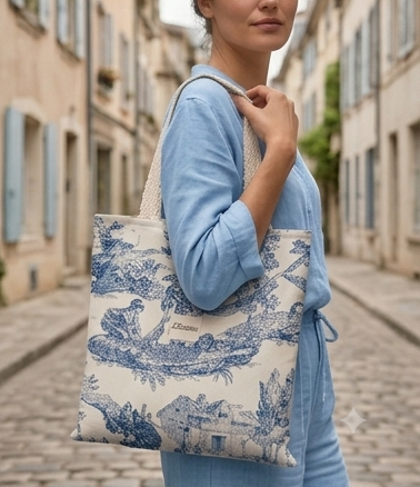 tote jouy bleu